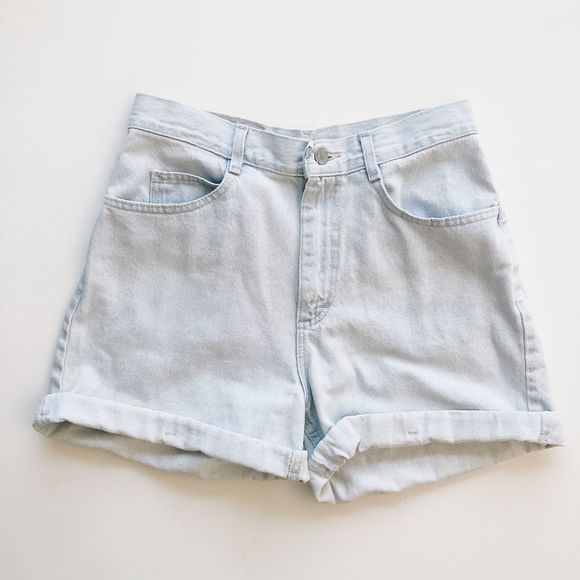 Vintage Pants - Vintage Light Wash Riders Jean Shorts 28w